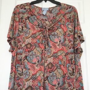 Liz & Me Paisley shirt - size 2X (22/24)